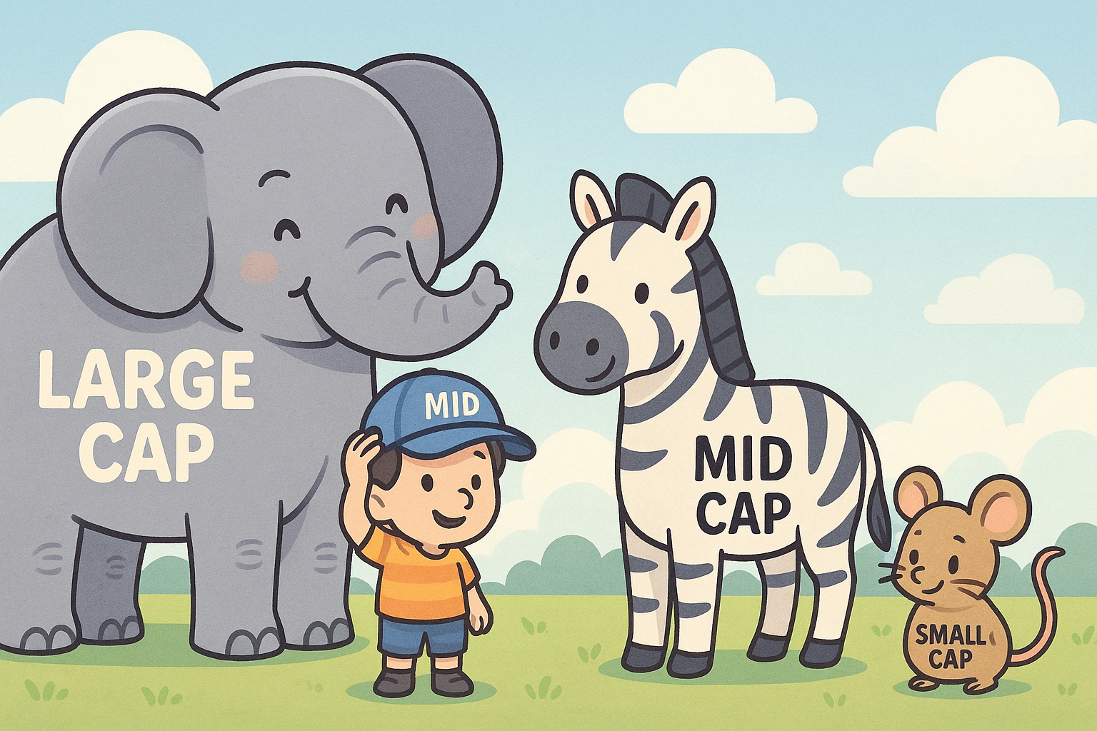 large, mid and small